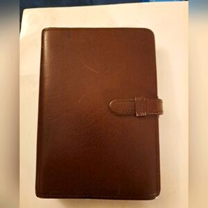 Vintage Coach Planner Brown Leather Compact Personal Binder